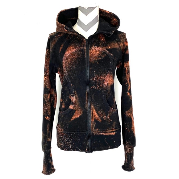 lululemon athletica Jackets & Blazers - Lululemon Scuba Hoodie Black Custom Bleached 8